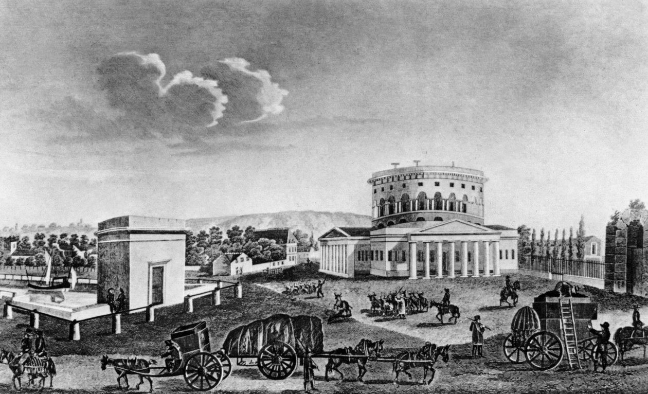 Widok na bramę la Villette, Paryż autorstwa Pierre (after) Courvoisier