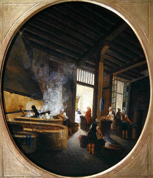 Pralnia (olej na panelu) autorstwa Pierre Antoine Demachy