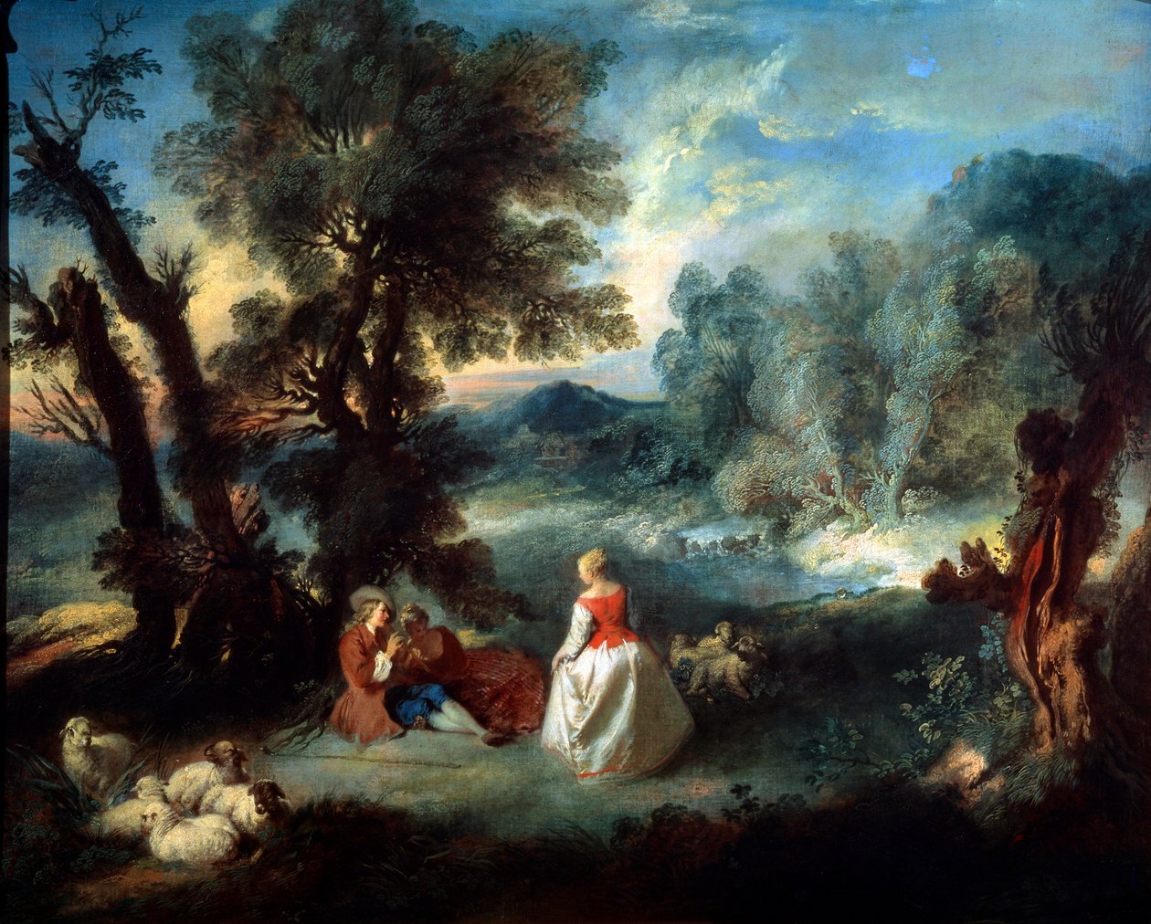 Scena pasterska, lata 30. XVIII w. autorstwa Pierre Antoine Quillard