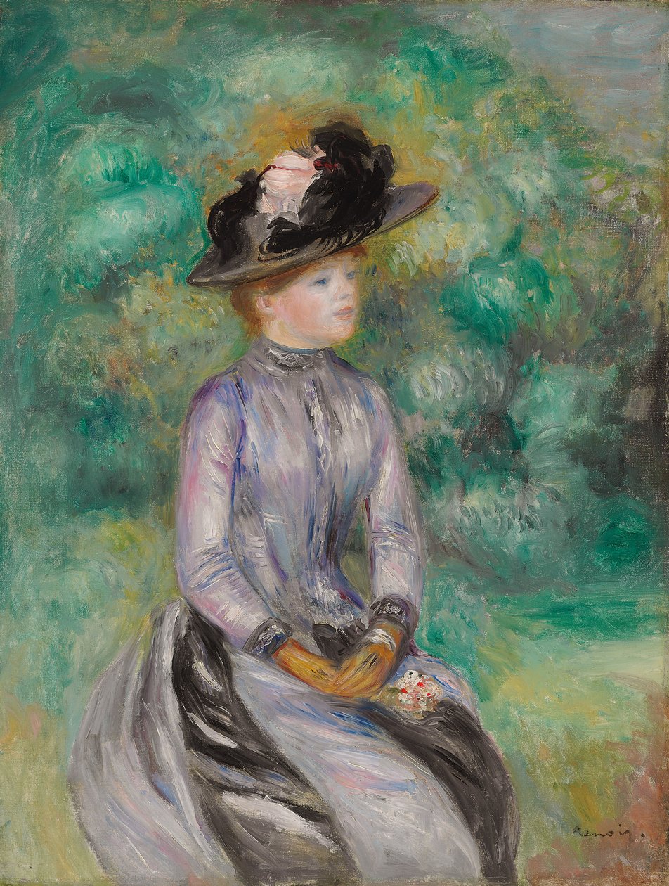 Adrienne, ok.1878 autorstwa Pierre Auguste Renoir