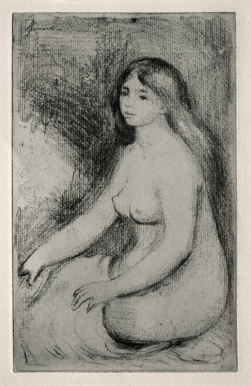 siedzący kąpiący się autorstwa Pierre Auguste Renoir