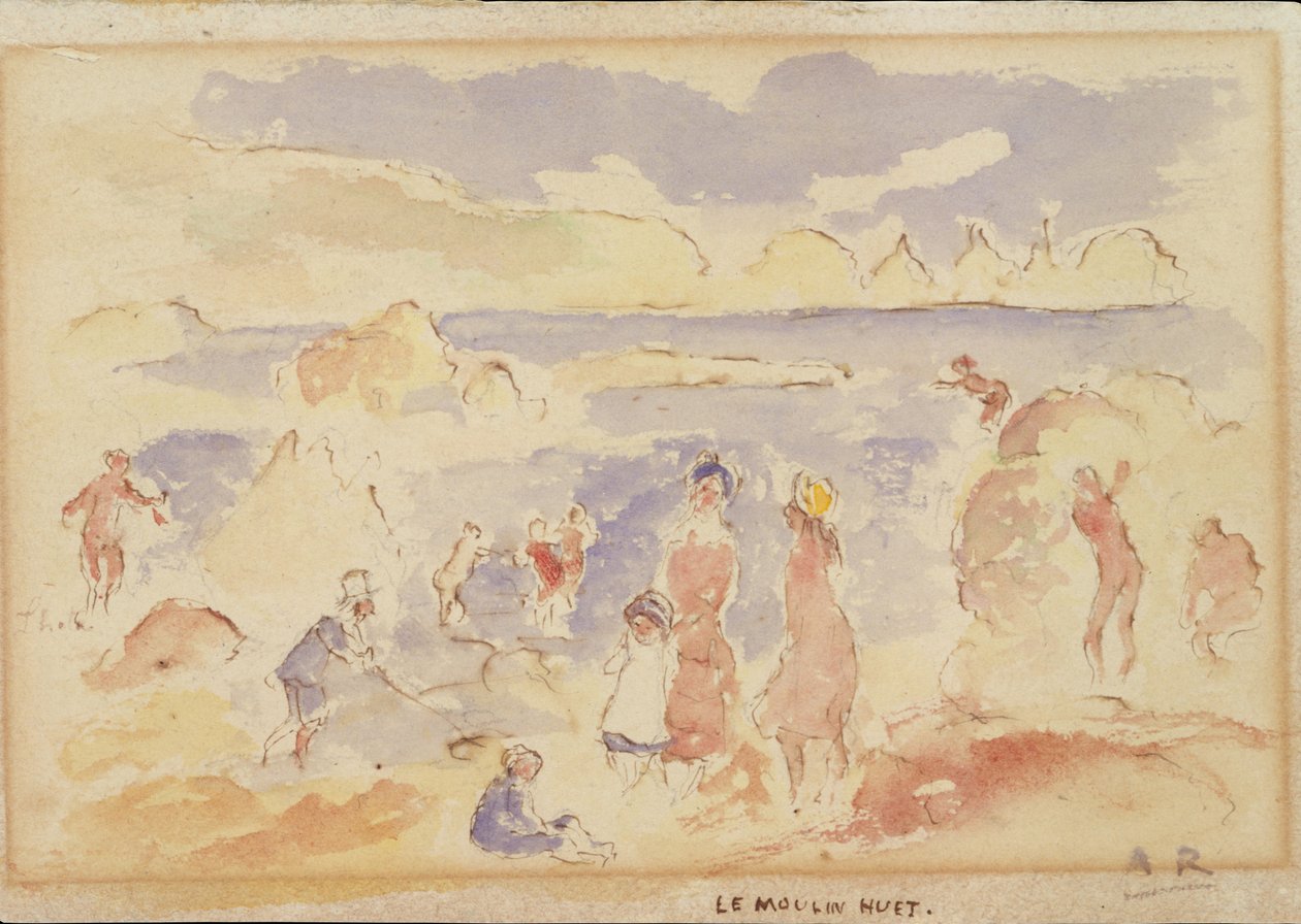 Scena na plaży, 1883. autorstwa Pierre Auguste Renoir