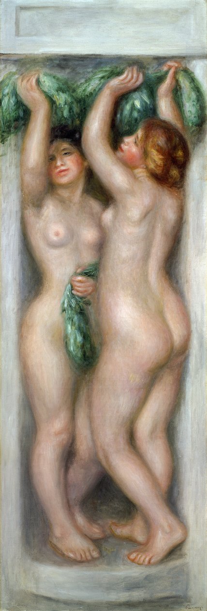 Kariatydy, ok. 1910 (olej na panelu) autorstwa Pierre Auguste Renoir