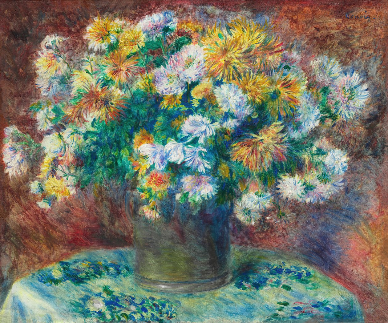 Chryzantemy, 188182. autorstwa Pierre Auguste Renoir