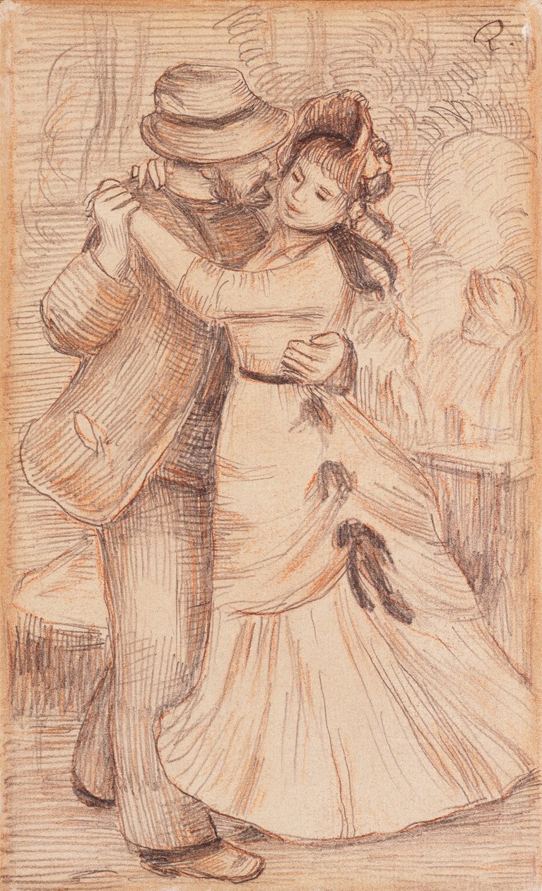Taniec na wsi, 1883 autorstwa Pierre Auguste Renoir