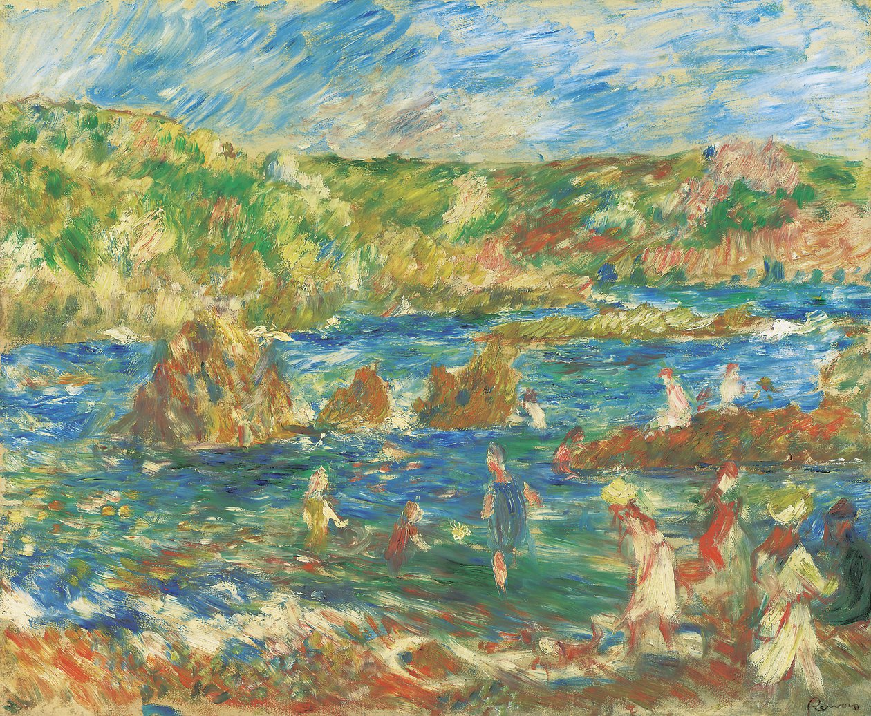 Dzieci na plaży Guernsey, ok. 1883 r. autorstwa Pierre Auguste Renoir