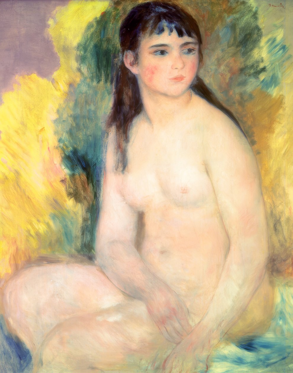 Naga kobieta siedzi autorstwa Pierre Auguste Renoir