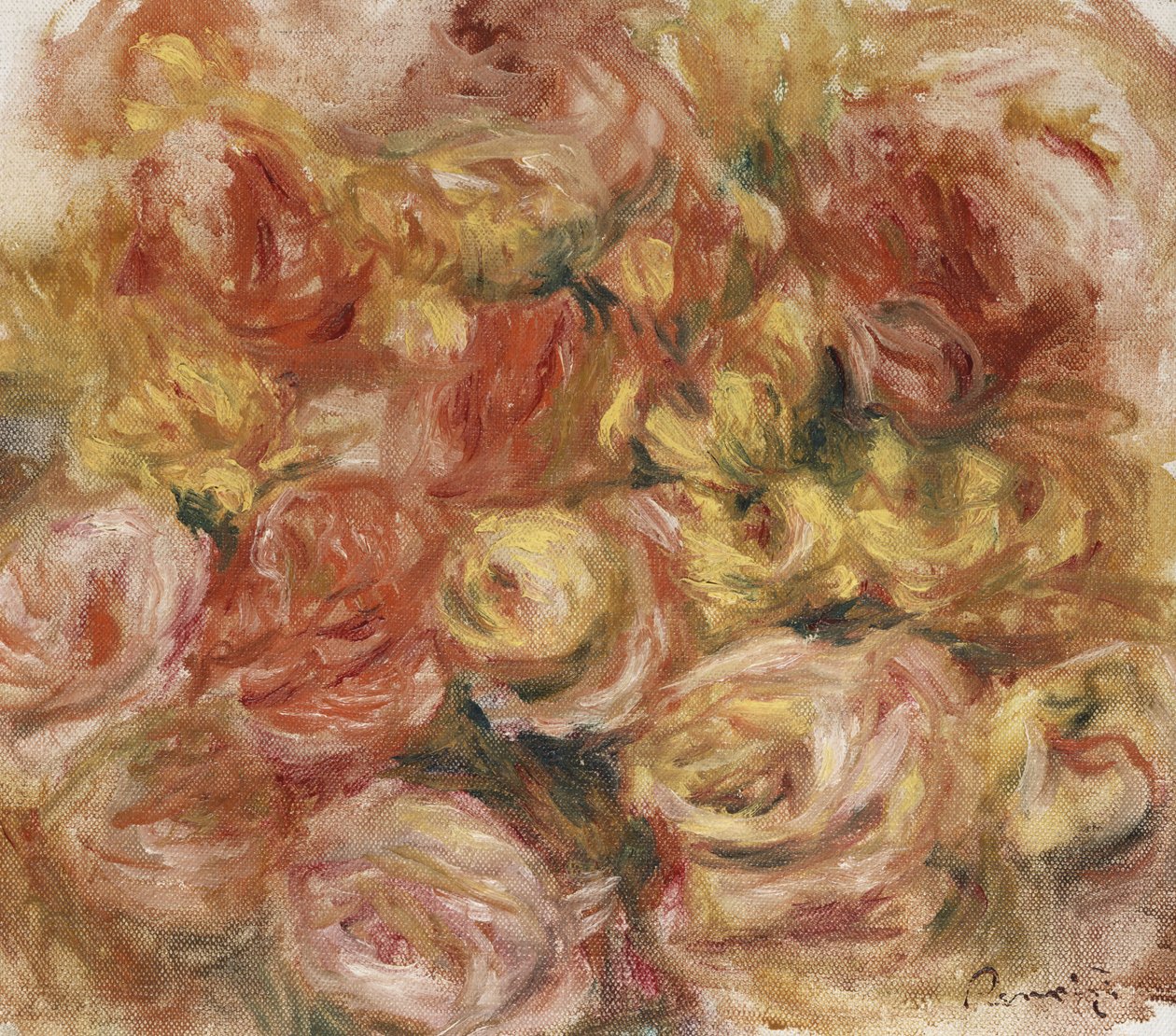 Szkic kwiatów, ok. 1914 autorstwa Pierre Auguste Renoir