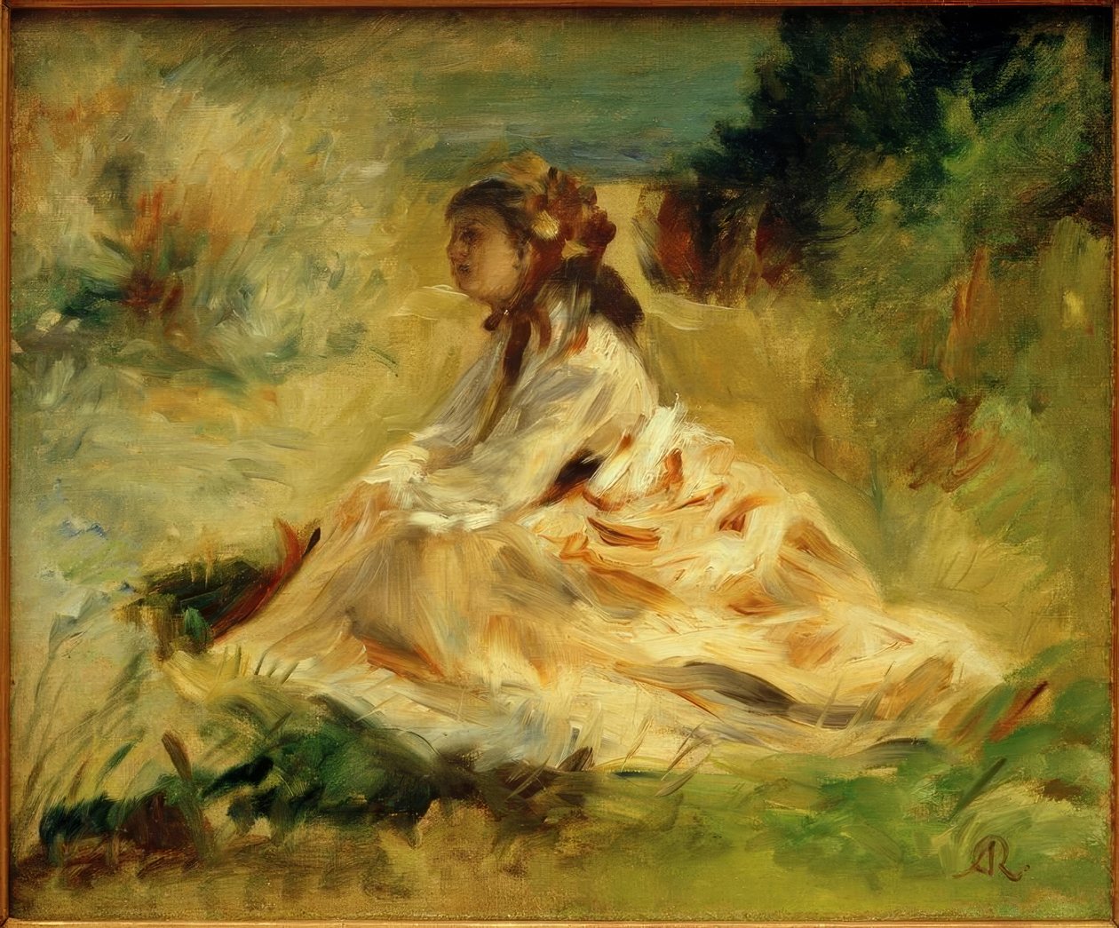 Kobieta na łące (Lise Tréhot) autorstwa Pierre Auguste Renoir