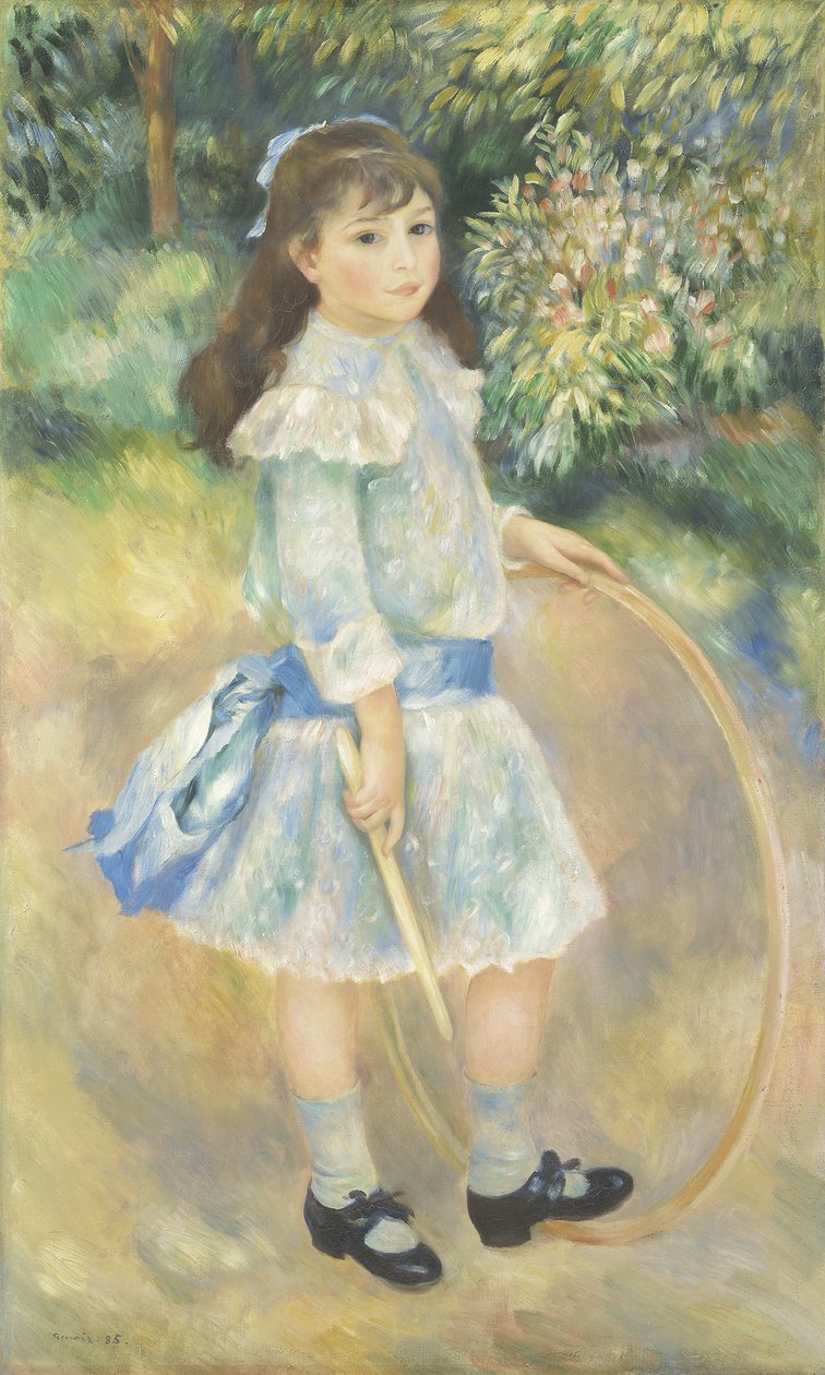 Dziewczyna z obręczą, 1885 autorstwa Pierre Auguste Renoir