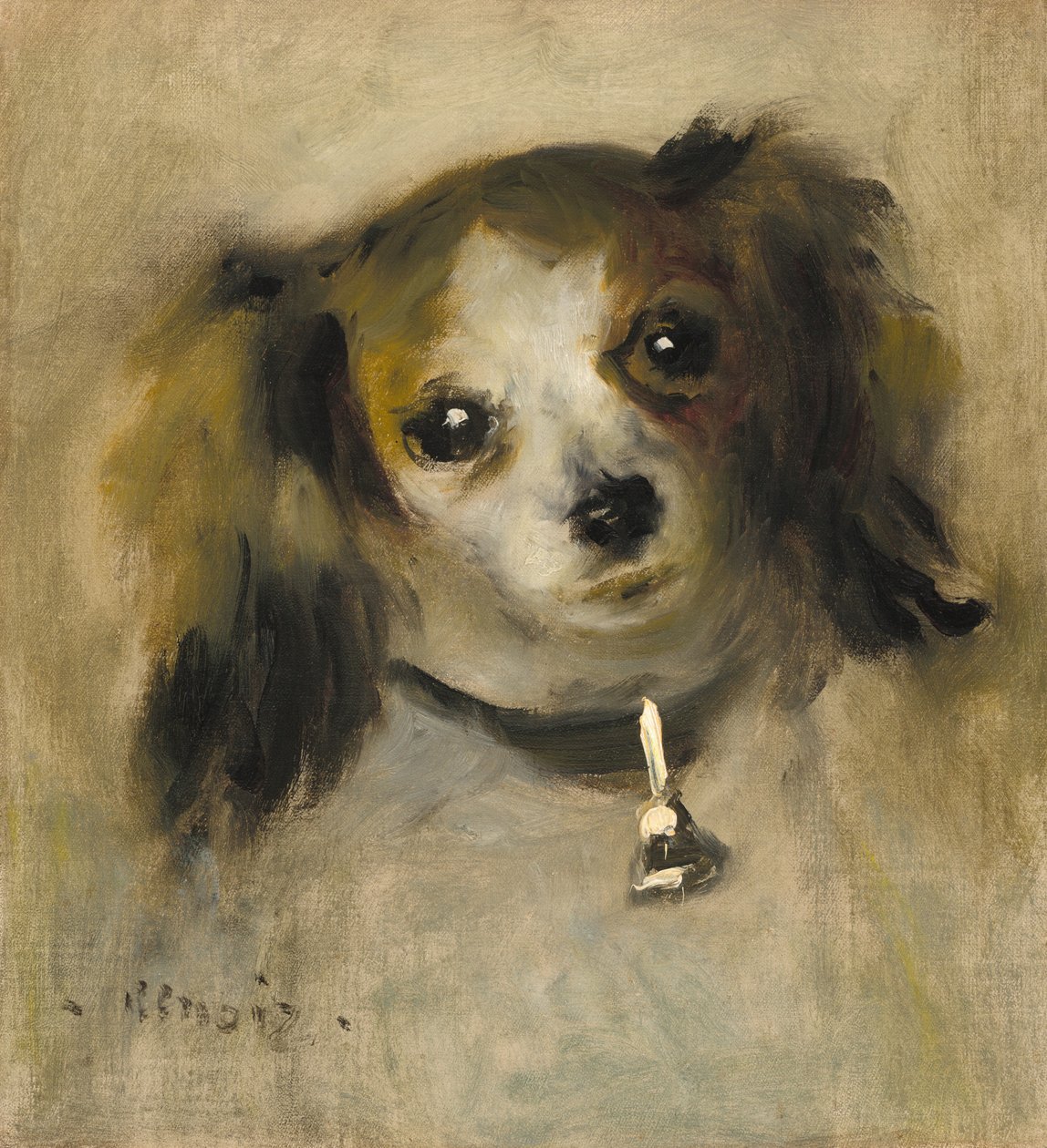 Głowa psa, 1870. autorstwa Pierre Auguste Renoir