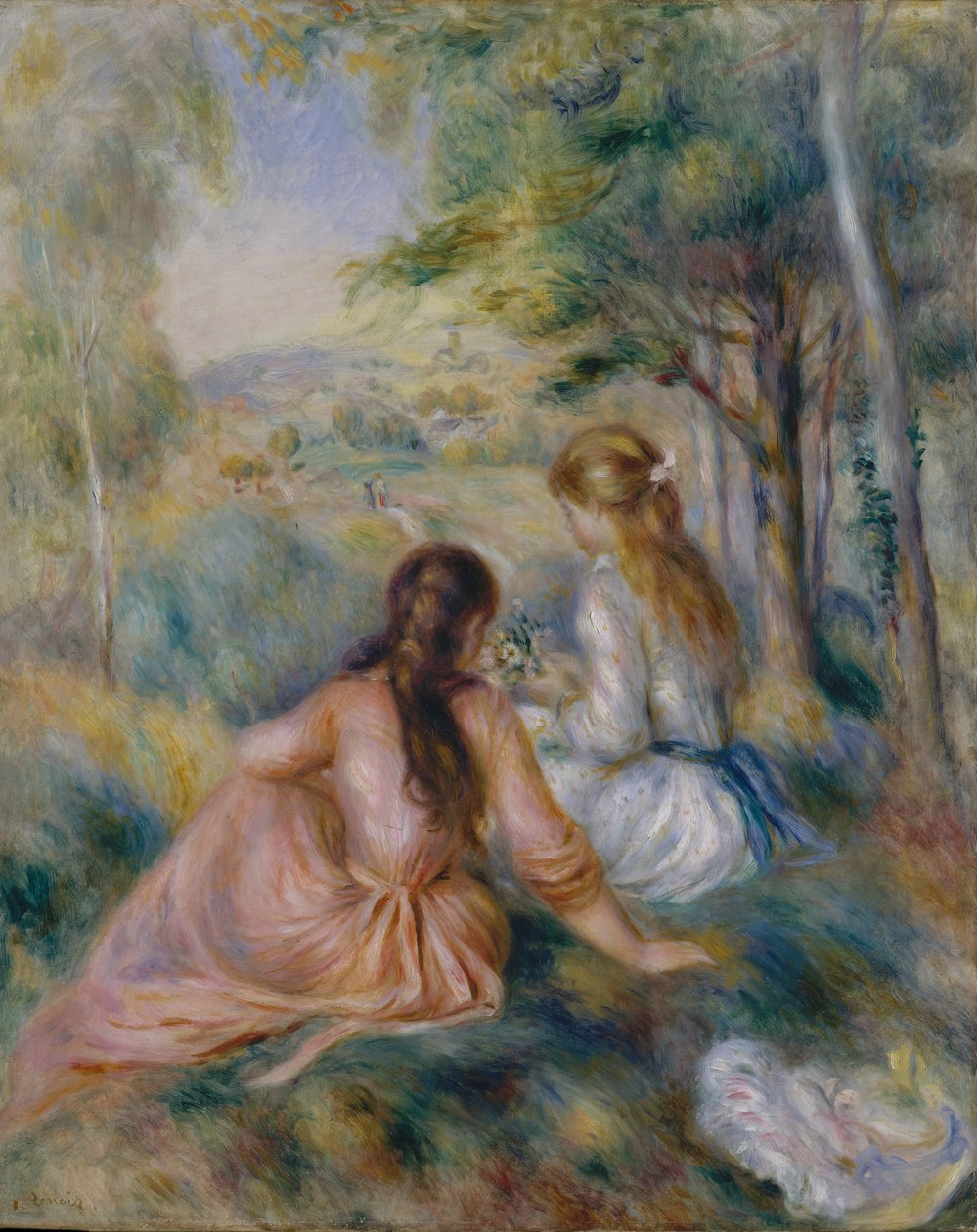 Na łące, 1888-92 autorstwa Pierre Auguste Renoir