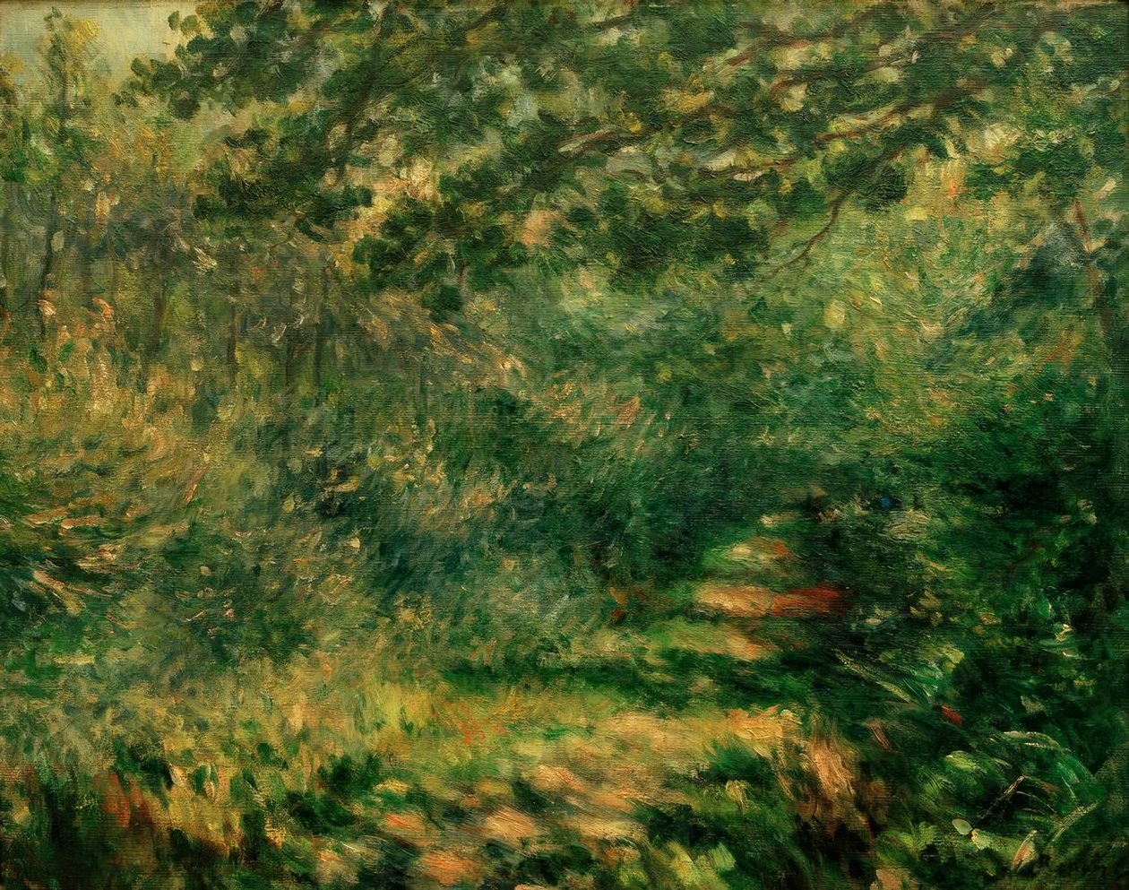 Aleja w lesie autorstwa Pierre Auguste Renoir