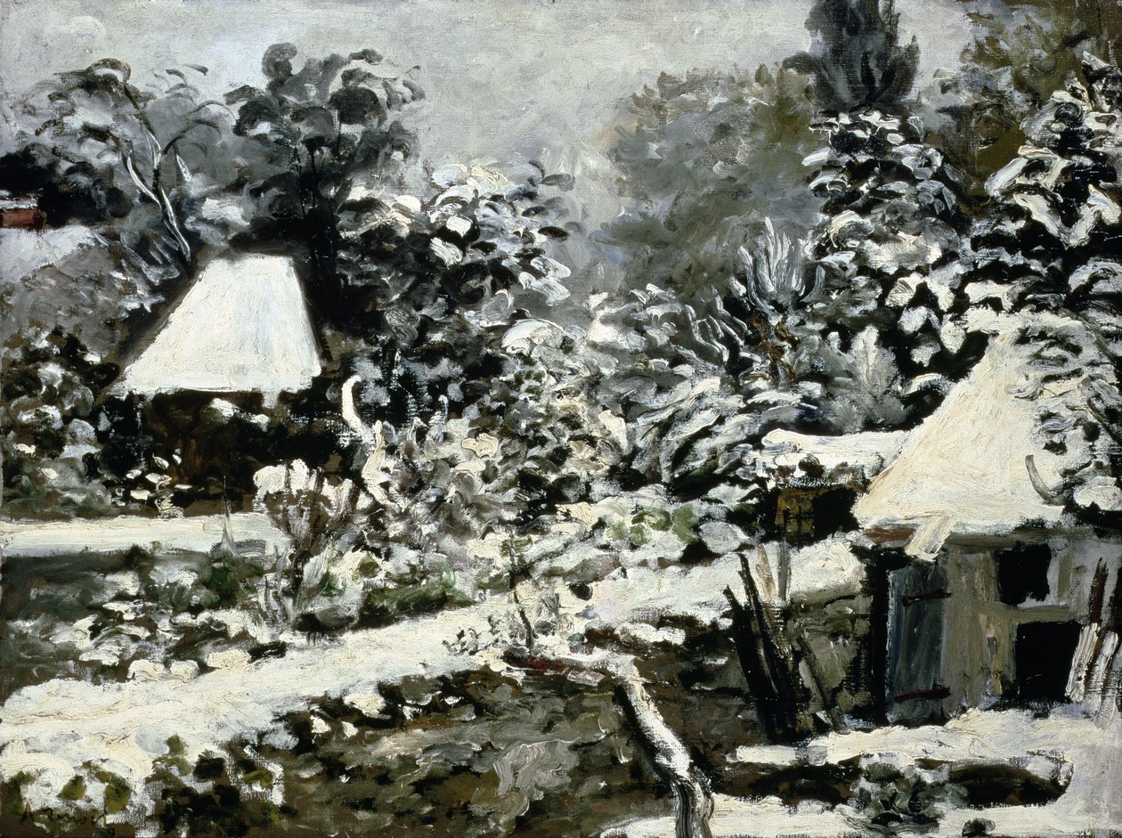 Krajobraz, efekt śniegu, ok. 1868 r. autorstwa Pierre Auguste Renoir