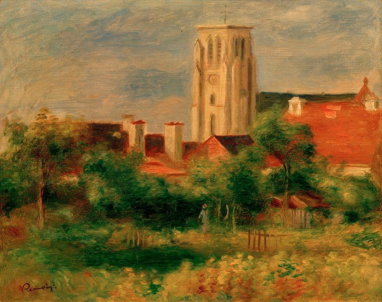 Kościół Essoyes autorstwa Pierre Auguste Renoir