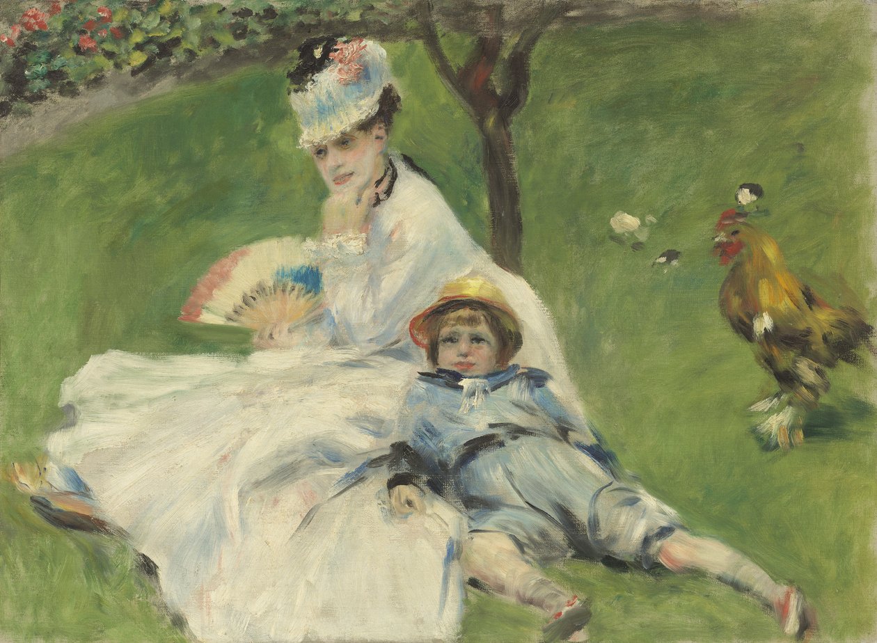 Madame Monet i jej syn, 1874 autorstwa Pierre Auguste Renoir