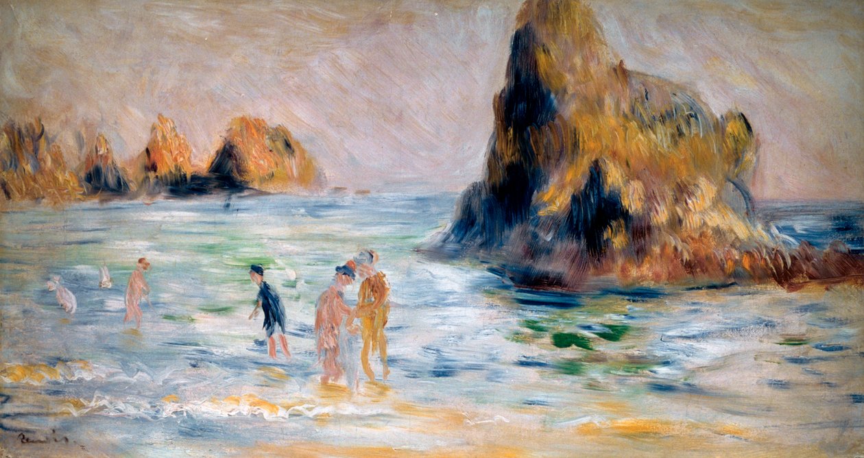 Zatoka Moulin Huet, Guernsey, ok. 1883 r. autorstwa Pierre Auguste Renoir