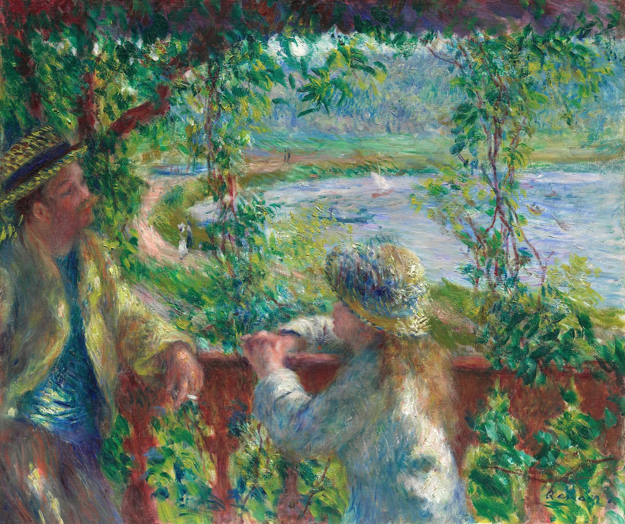 W pobliżu jeziora, 187980. autorstwa Pierre Auguste Renoir