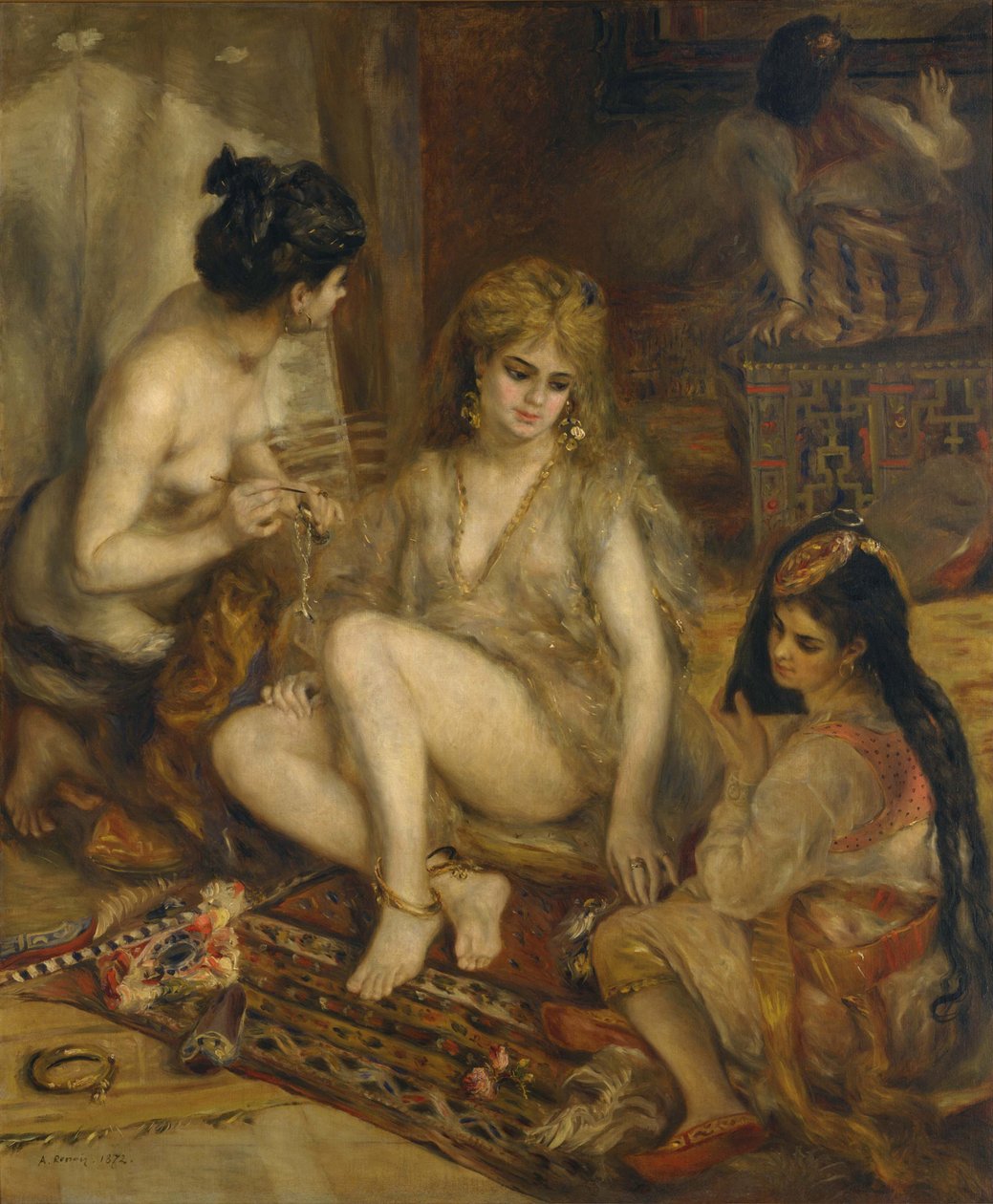 Parisiennes w algierskim stroju Harem, 1872 autorstwa Pierre Auguste Renoir