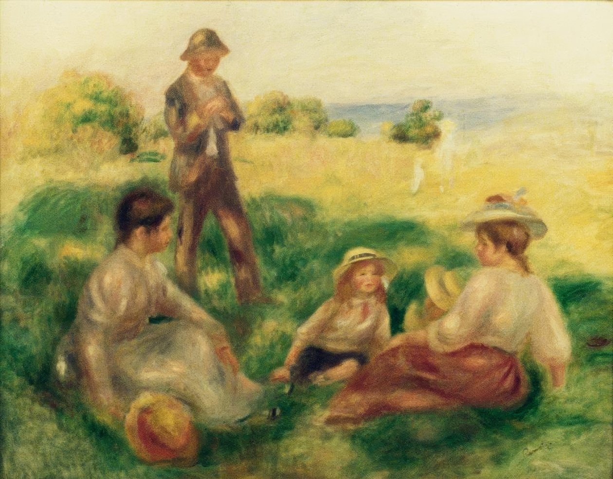 Krajobraz w Bernaval z postaciami autorstwa Pierre Auguste Renoir