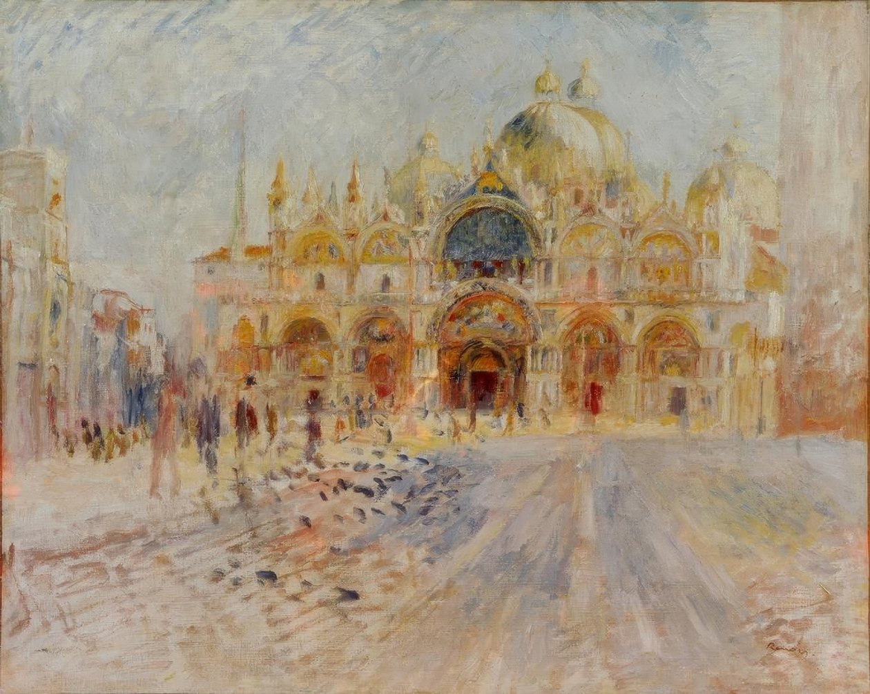 Place San Marco, Wenecja autorstwa Pierre Auguste Renoir