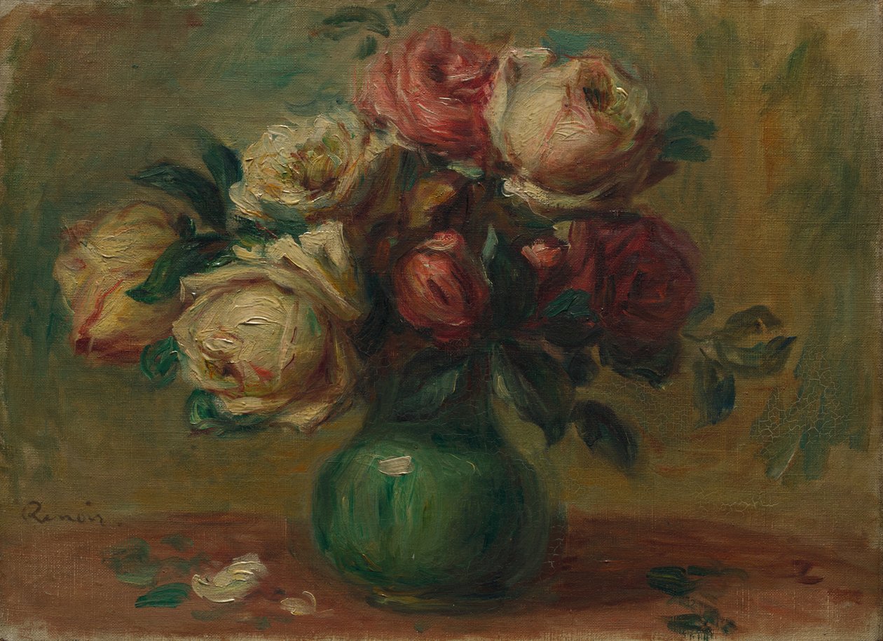 Róże w wazonie, ok. 1890. autorstwa Pierre Auguste Renoir