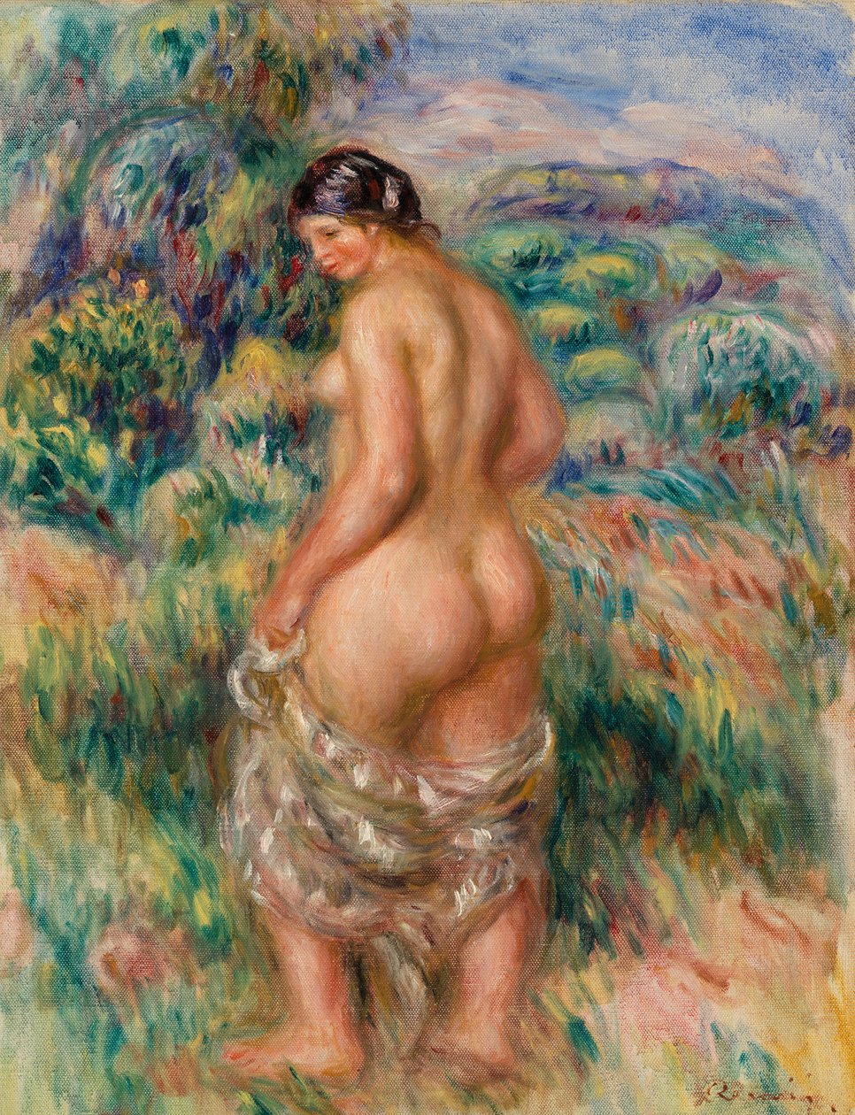 Kąpiący się na stojąco autorstwa Pierre Auguste Renoir