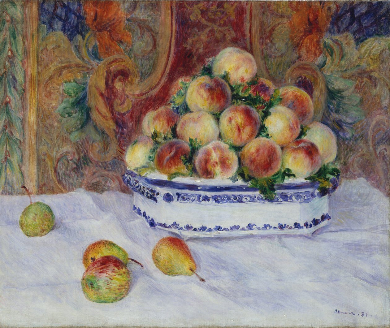 Martwa natura z brzoskwiniami, 1881 autorstwa Pierre Auguste Renoir