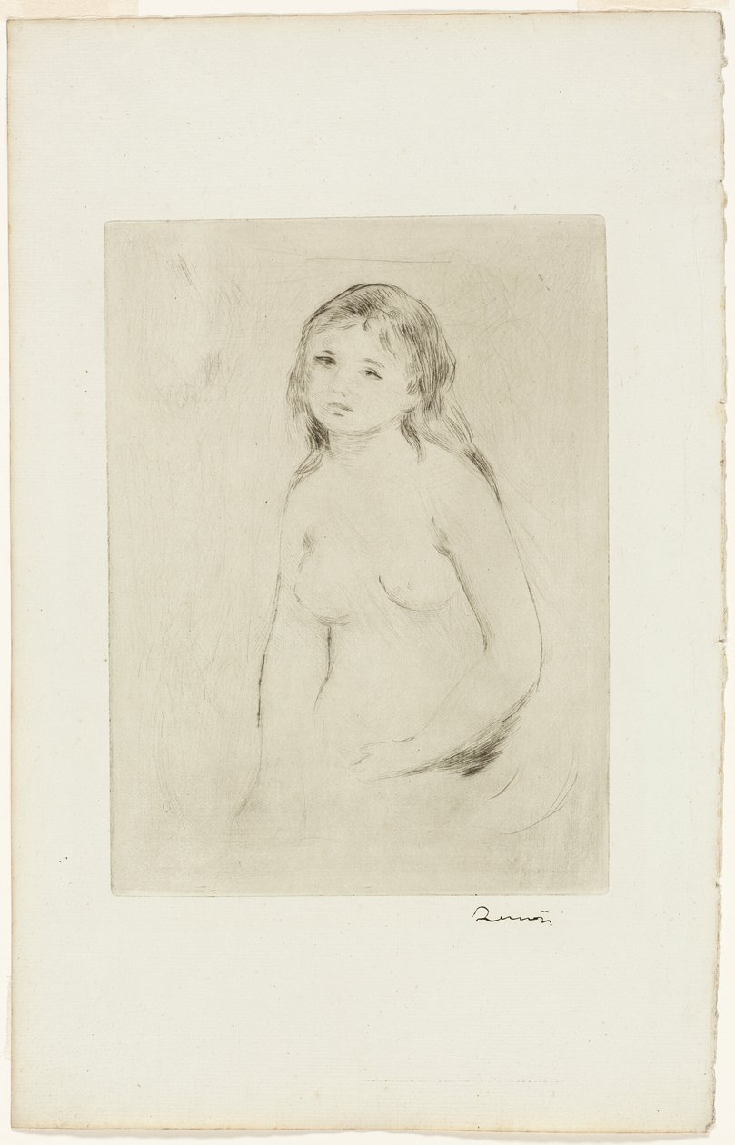 Studia dla kąpiącej się kobiety autorstwa Pierre Auguste Renoir