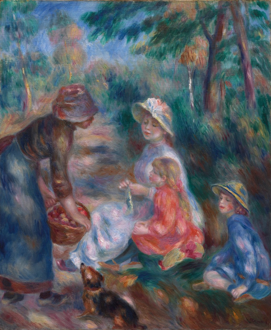 Sprzedawca jabłek autorstwa Pierre Auguste Renoir