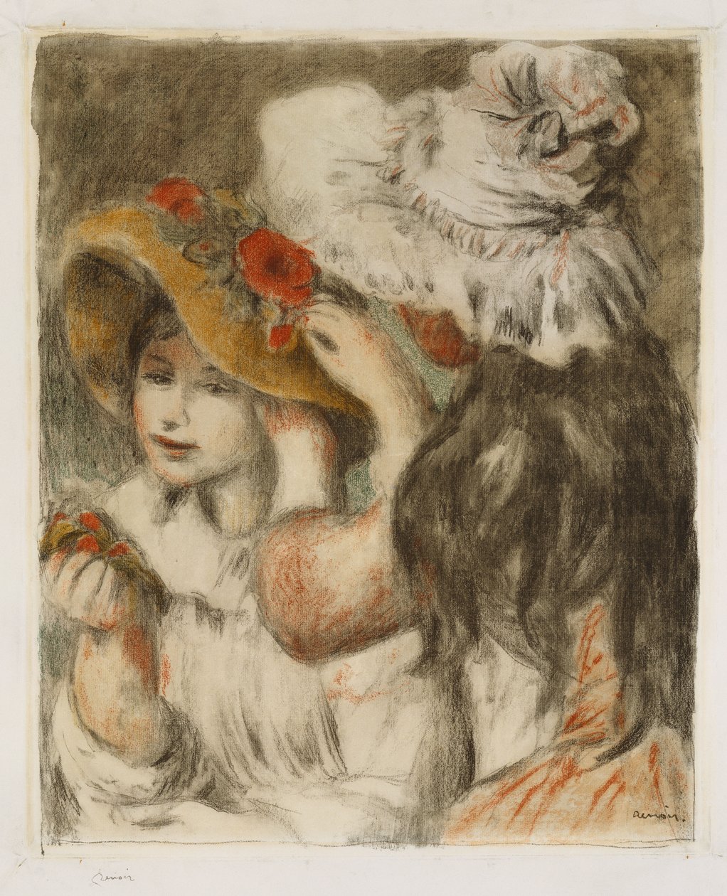 Kapelusz, c.1897 autorstwa Pierre Auguste Renoir
