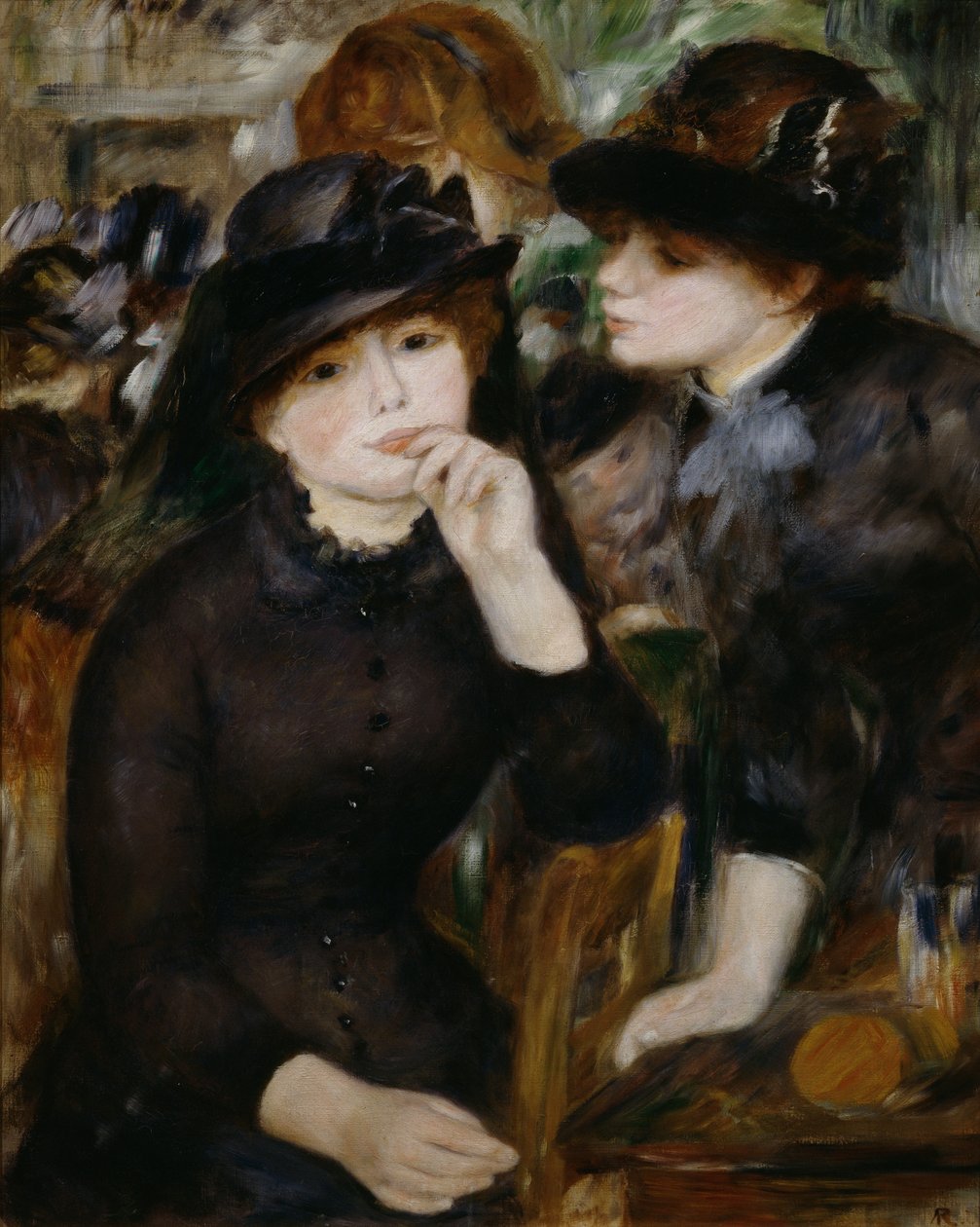 Dwie dziewczyny w czerni, 1880-1882. autorstwa Pierre Auguste Renoir