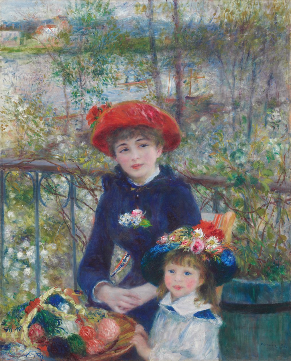 Dwie siostry na tarasie, 1881. autorstwa Pierre Auguste Renoir