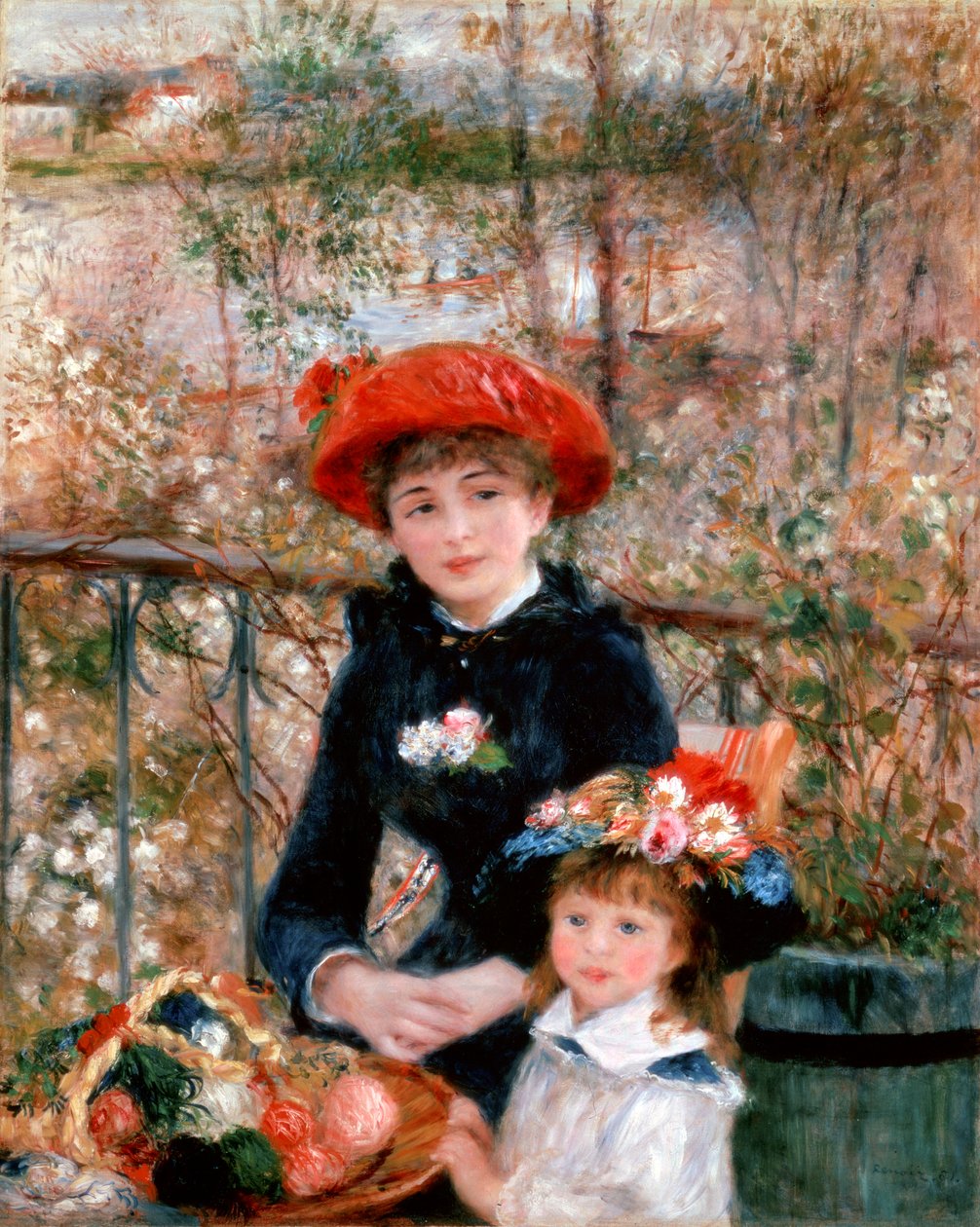 Dwie siostry na tarasie, 1881. autorstwa Pierre Auguste Renoir