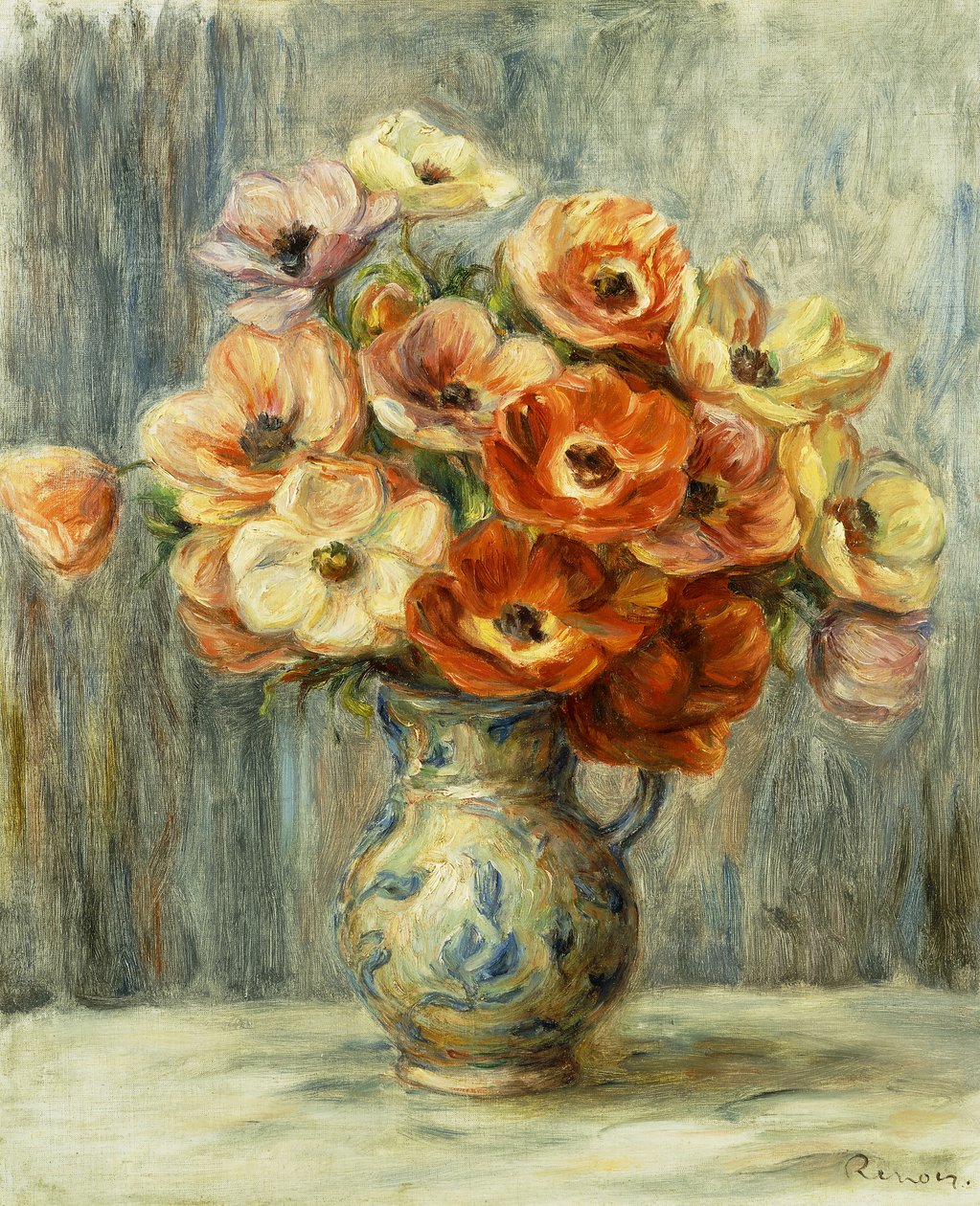 Wazon d"Zawilce, autorstwa Pierre Auguste Renoir