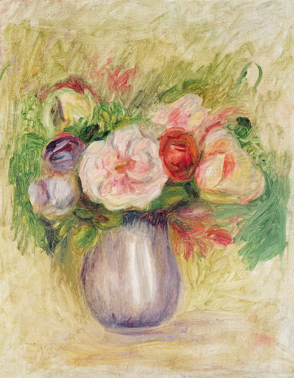 Wazon kwiatów autorstwa Pierre Auguste Renoir