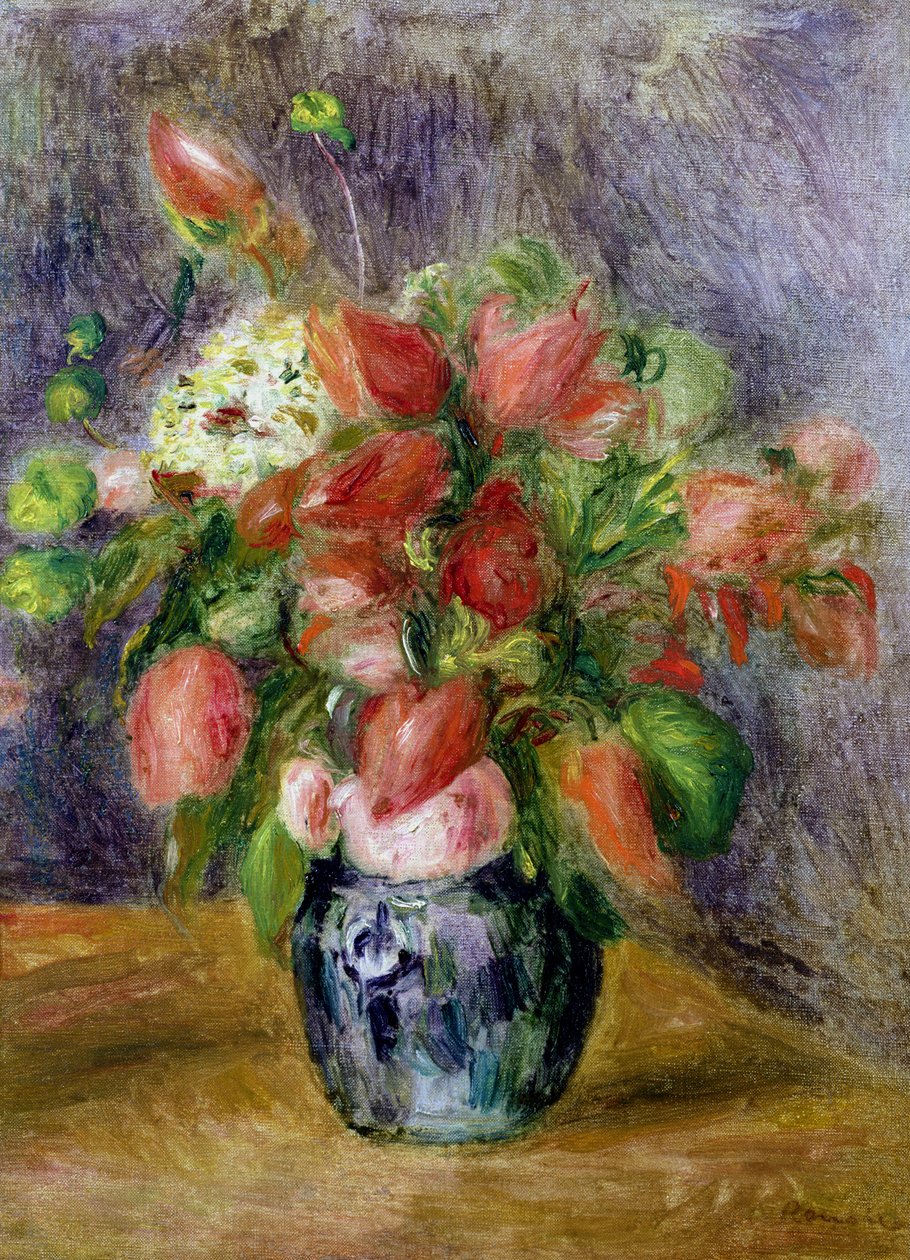 Wazon z kwiatami, ok.1909 autorstwa Pierre Auguste Renoir