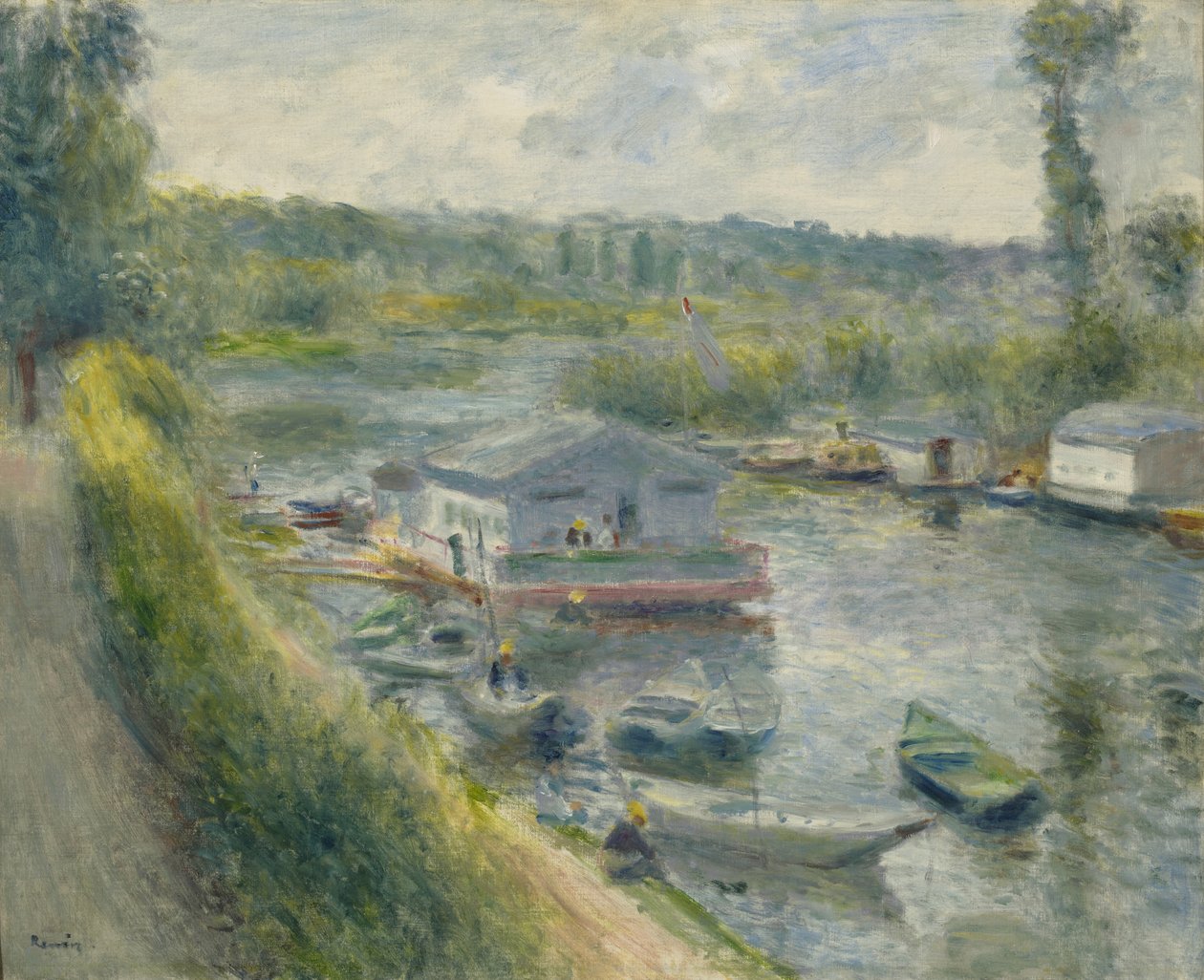 Łódź do mycia domu w Bas-Meudon, ok. 1874 r. autorstwa Pierre Auguste Renoir