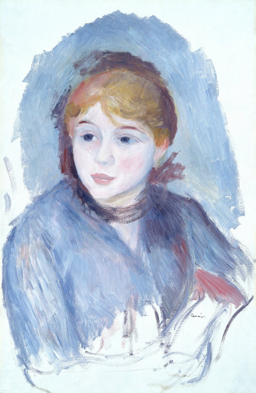 „Młoda dziewczyna w niebieskim”, ok. 1882 r. autorstwa Pierre Auguste Renoir