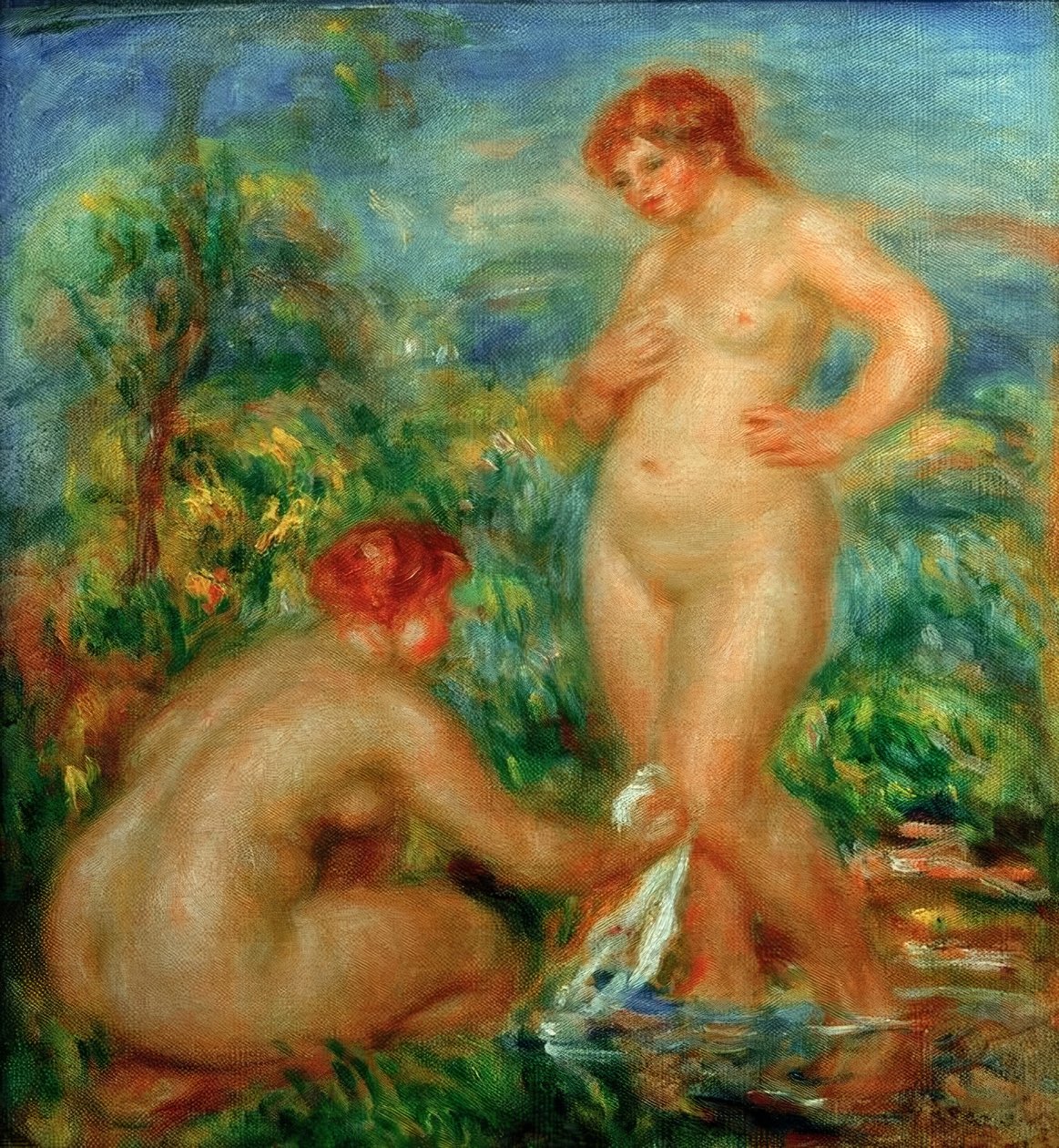 Dwóch kąpiących się autorstwa Pierre Auguste Renoir