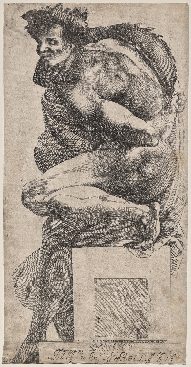 Ignudo (według Michała Anioła) autorstwa Pierre Biard the Younger