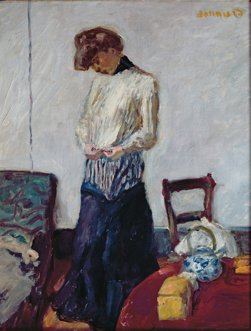 Rozbierająca się kobieta autorstwa Pierre Bonnard