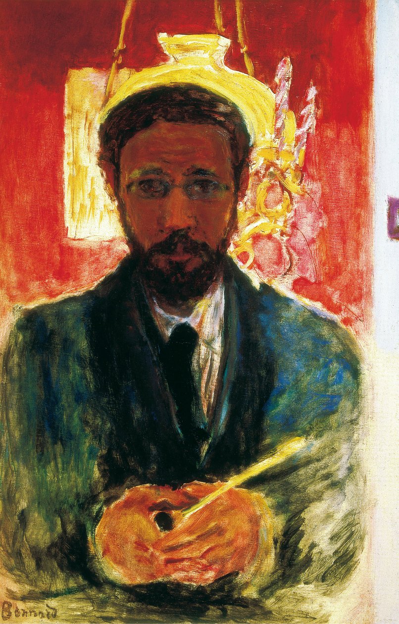 Autoportret z fajką. 1908 autorstwa Pierre Bonnard