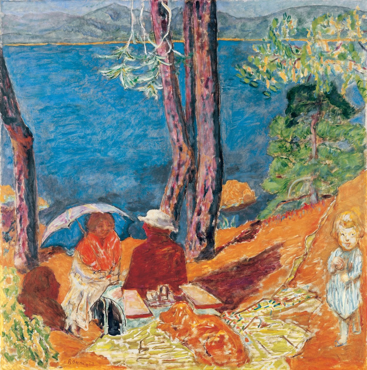 Nad morzem, pod sosnami autorstwa Pierre Bonnard