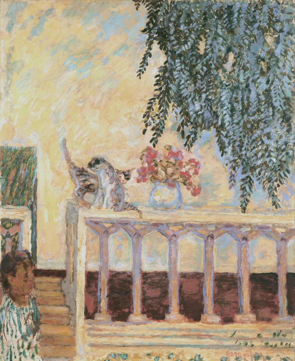 Koty na balustradzie autorstwa Pierre Bonnard