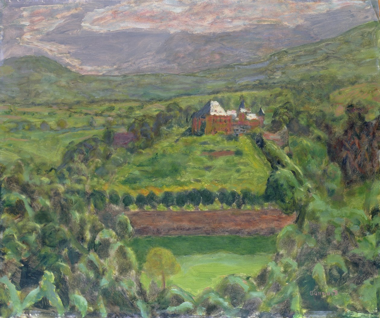 Chateau dUriage, 1918 (olej na tekturze) autorstwa Pierre Bonnard