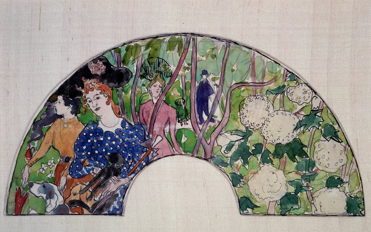 Projekt wentylatora, XX wiek (akwarela) autorstwa Pierre Bonnard