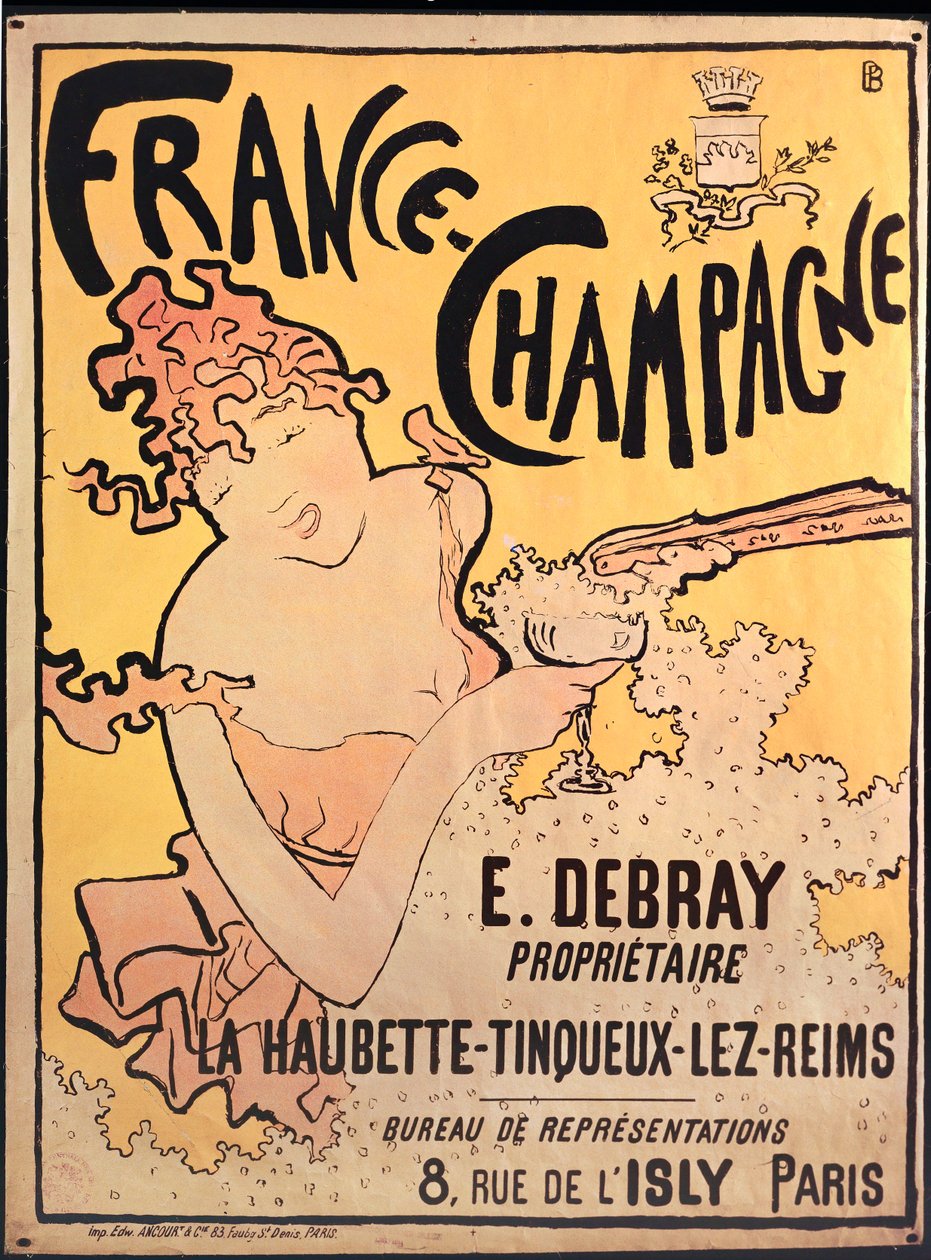 Francja Szampania. Litografia ... (litho) autorstwa Pierre Bonnard