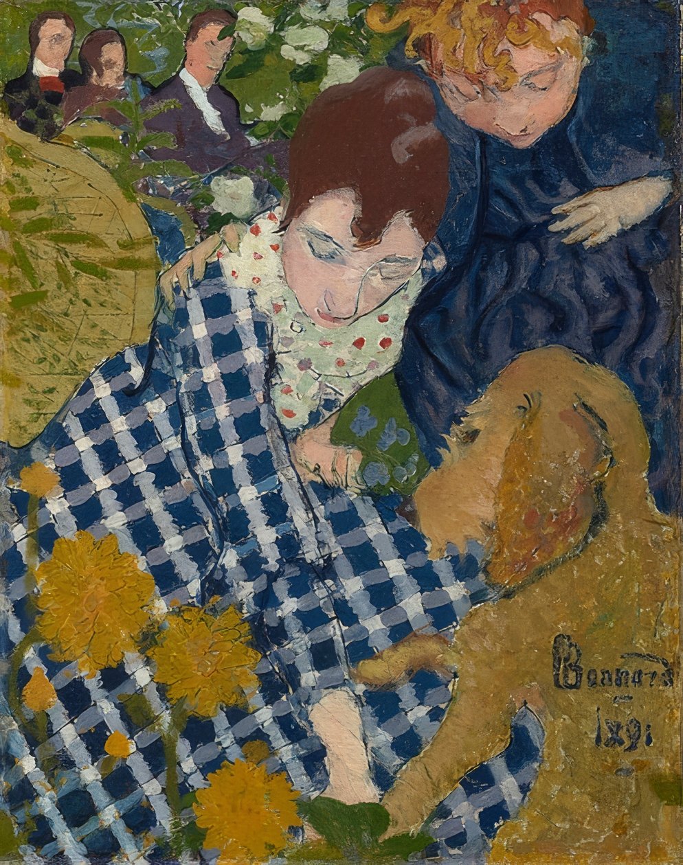 Kobieta z psem. 1891 autorstwa Pierre Bonnard