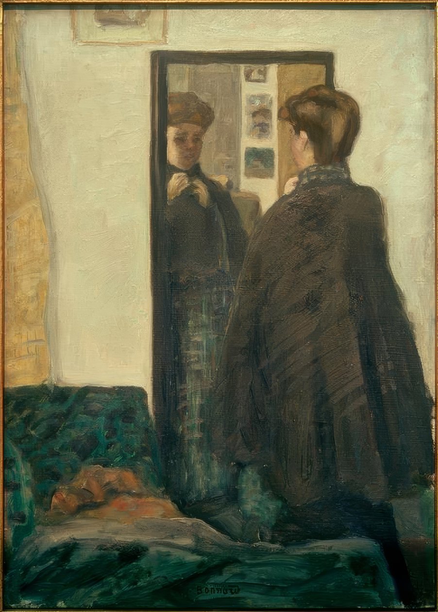 Kobieta przed lustrem autorstwa Pierre Bonnard